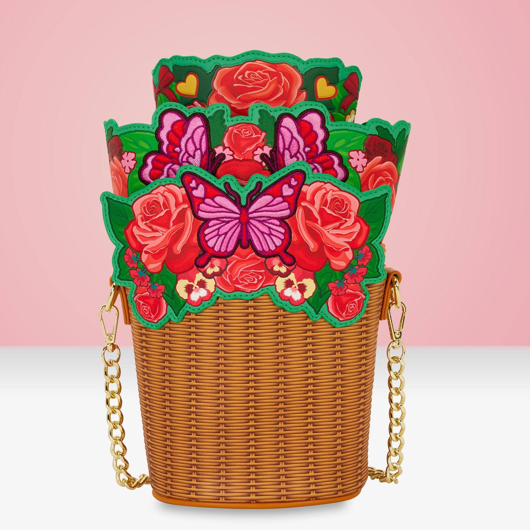 Loungefly Originals Figural Flower Basket Crossbody Bag