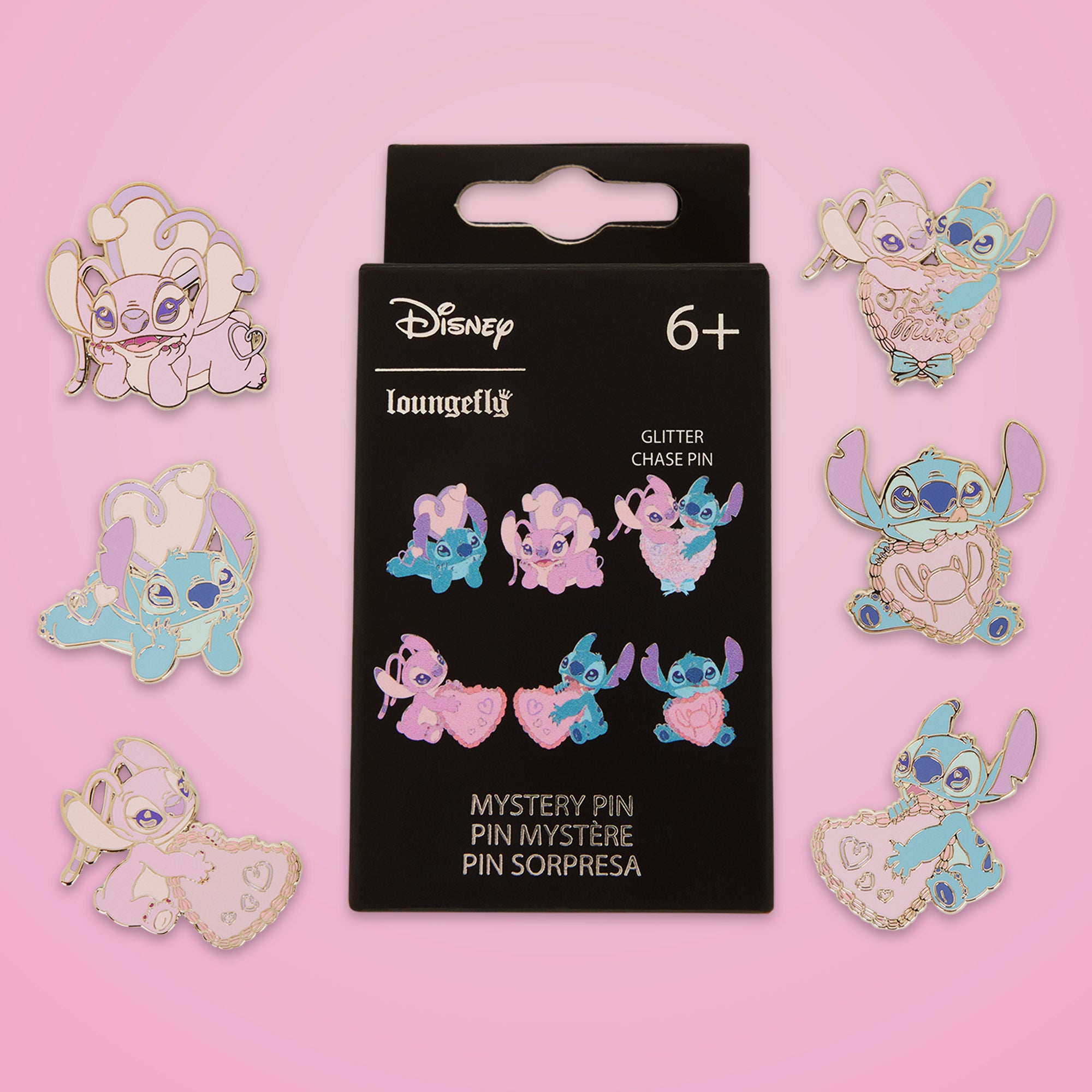 Loungefly x Disney Lilo & Stitch Angel Hearts Blind Box Mystery Pin