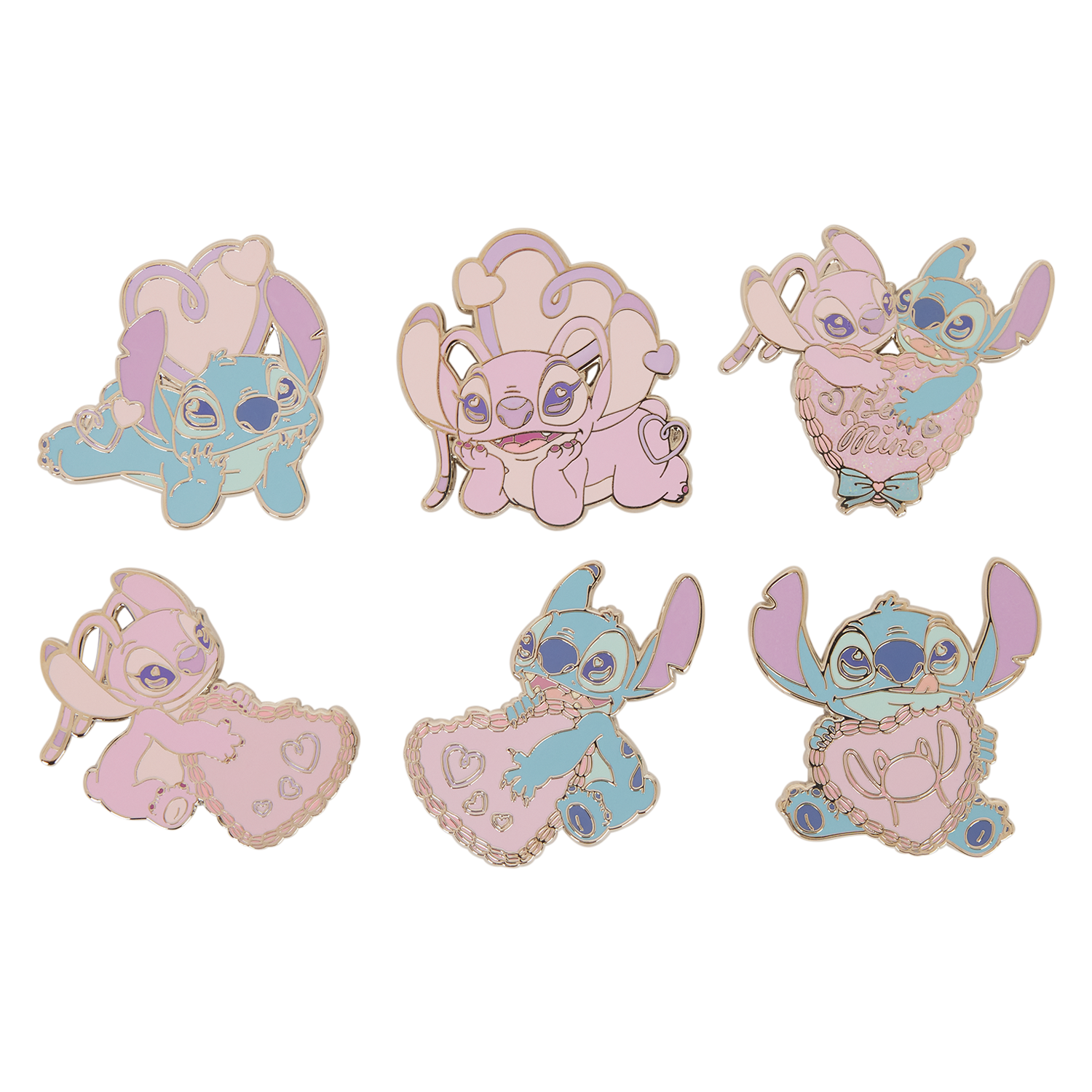 Loungefly x Disney Lilo & Stitch Angel Hearts Blind Box Mystery Pin