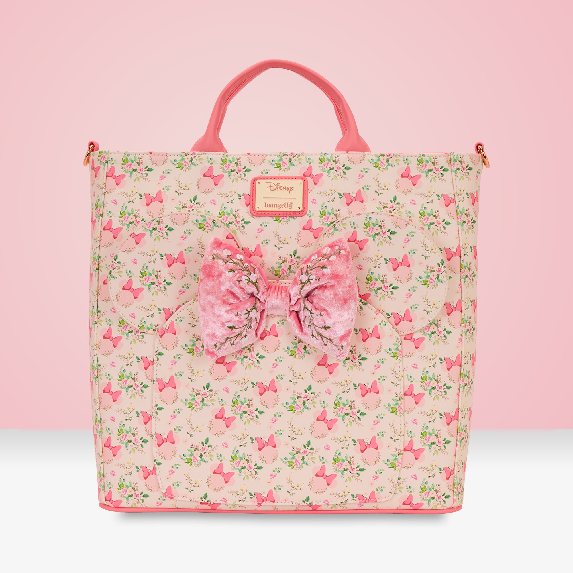 Loungefly x Disney Minnie Mouse Floral Convertible Backpack & Tote Bag