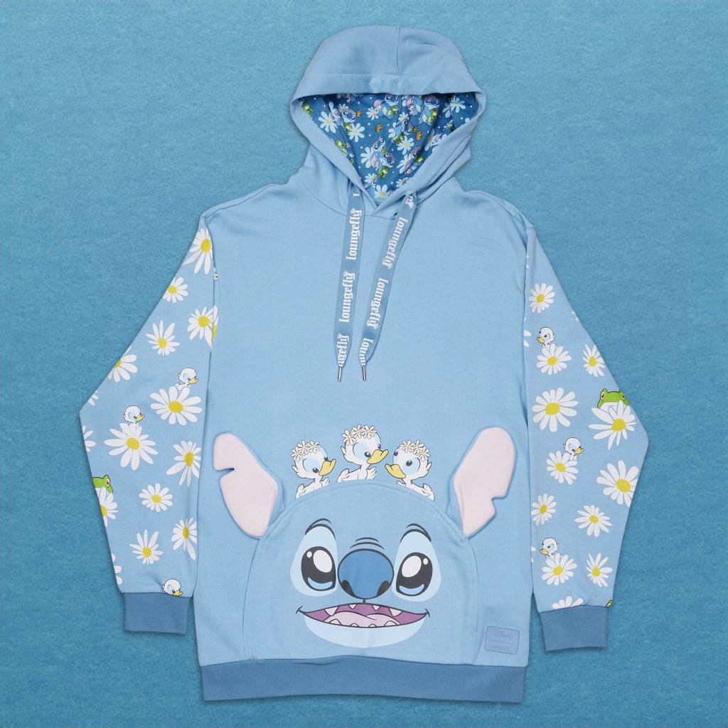Loungefly x Disney Lilo and Stitch Springtime Stitch Unisex Hoodie - GeekCore