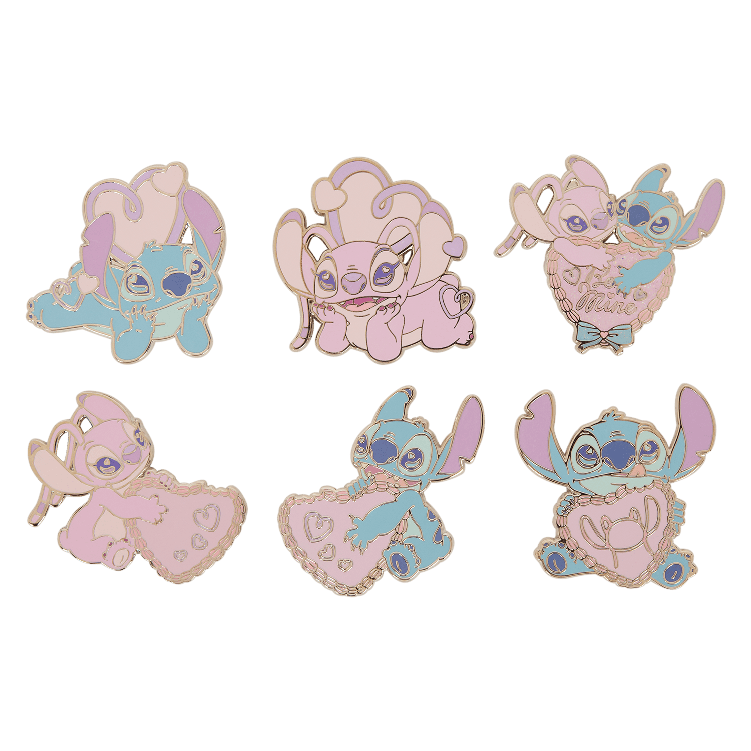 Loungefly x Disney Lilo & Stitch Angel Hearts Blind Box Mystery Pin - GeekCore