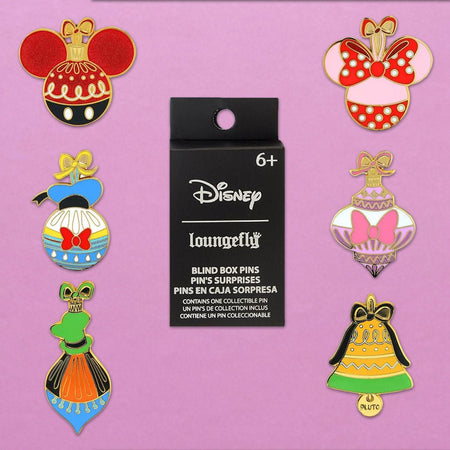 Loungefly x Disney Mickey & Friends Holiday Ornaments Blind Box Mystery Pin - GeekCore