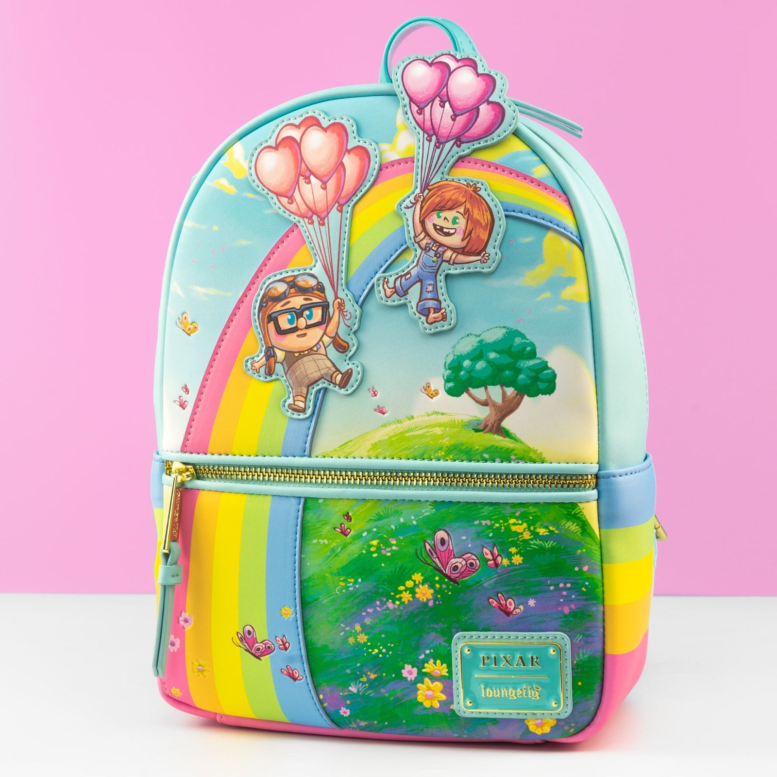 Loungefly x Disney Pixar Up Carl and Ellie Love Heart Balloons Mini Backpack
