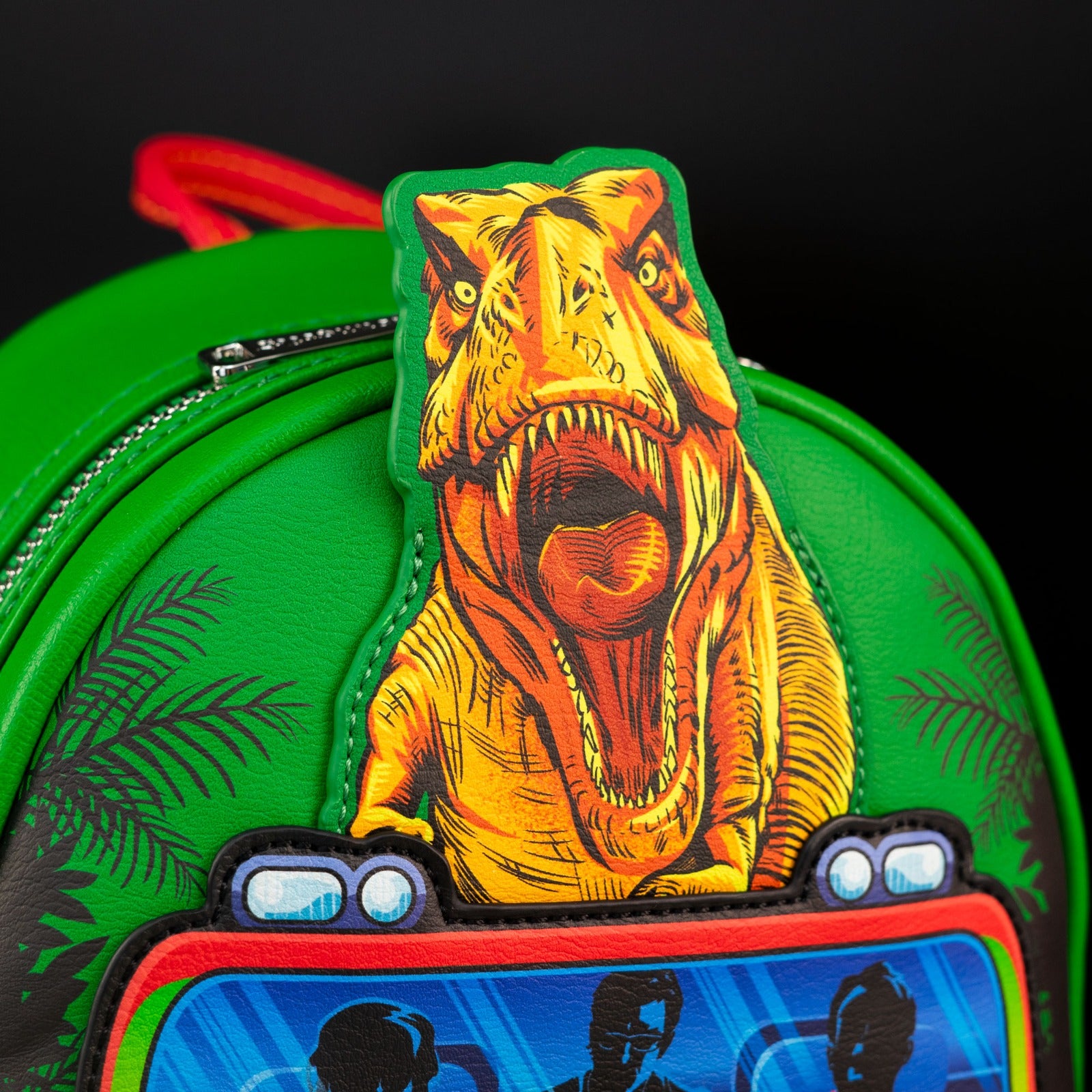 Loungefly x Universal Jurassic Park T-Rex Vehicle Escape Light Up Mini Backpack