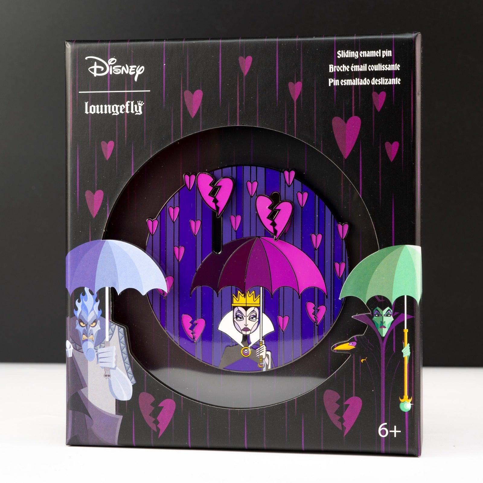 Loungefly x Disney Villains Curse Your Hearts 3 Inch Sliding Pin