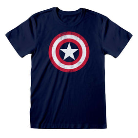 Marvel Comics Captain America Distressed Shield T-Shirt