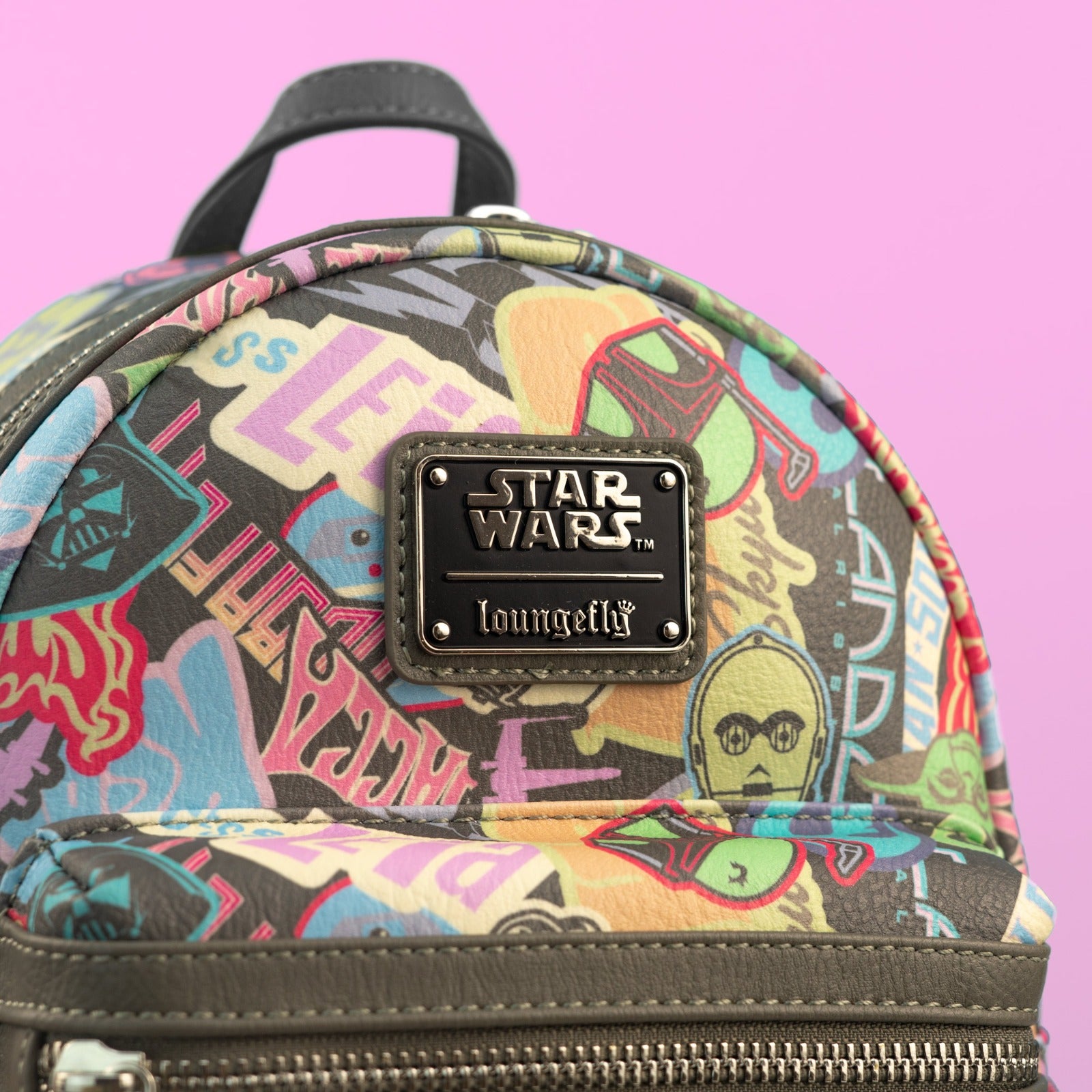 Loungefly x Star Wars Pastel Stickers Print Mini Backpack