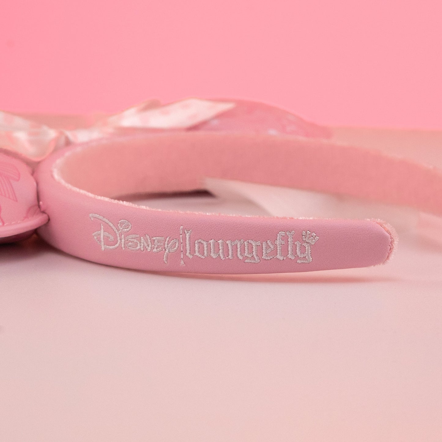 Loungefly x Disney Minnie Mouse Pink Debossed Bows Headband