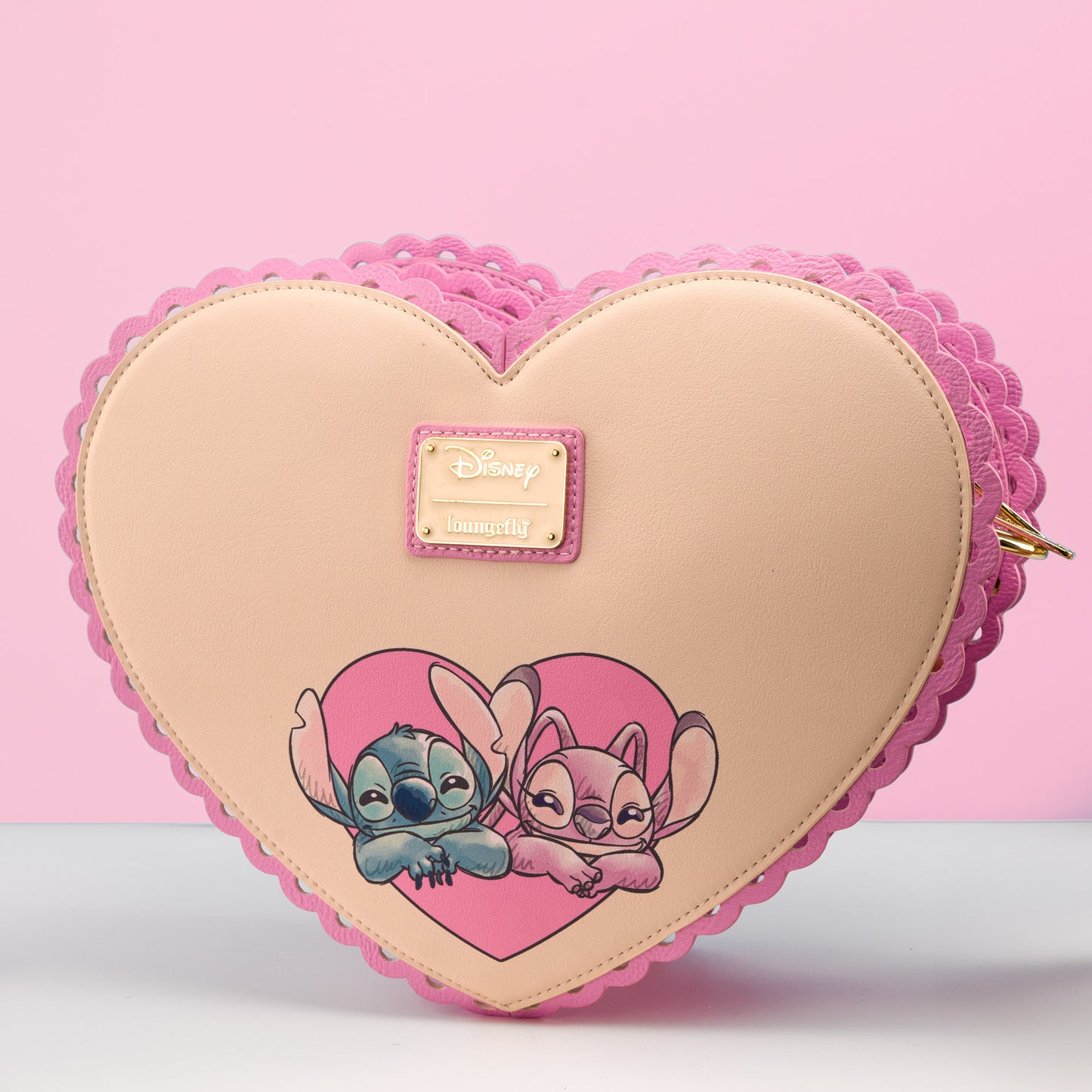 Loungefly x Disney Lilo and Stitch Heart Shaped Chocolate Box Crossbody Bag