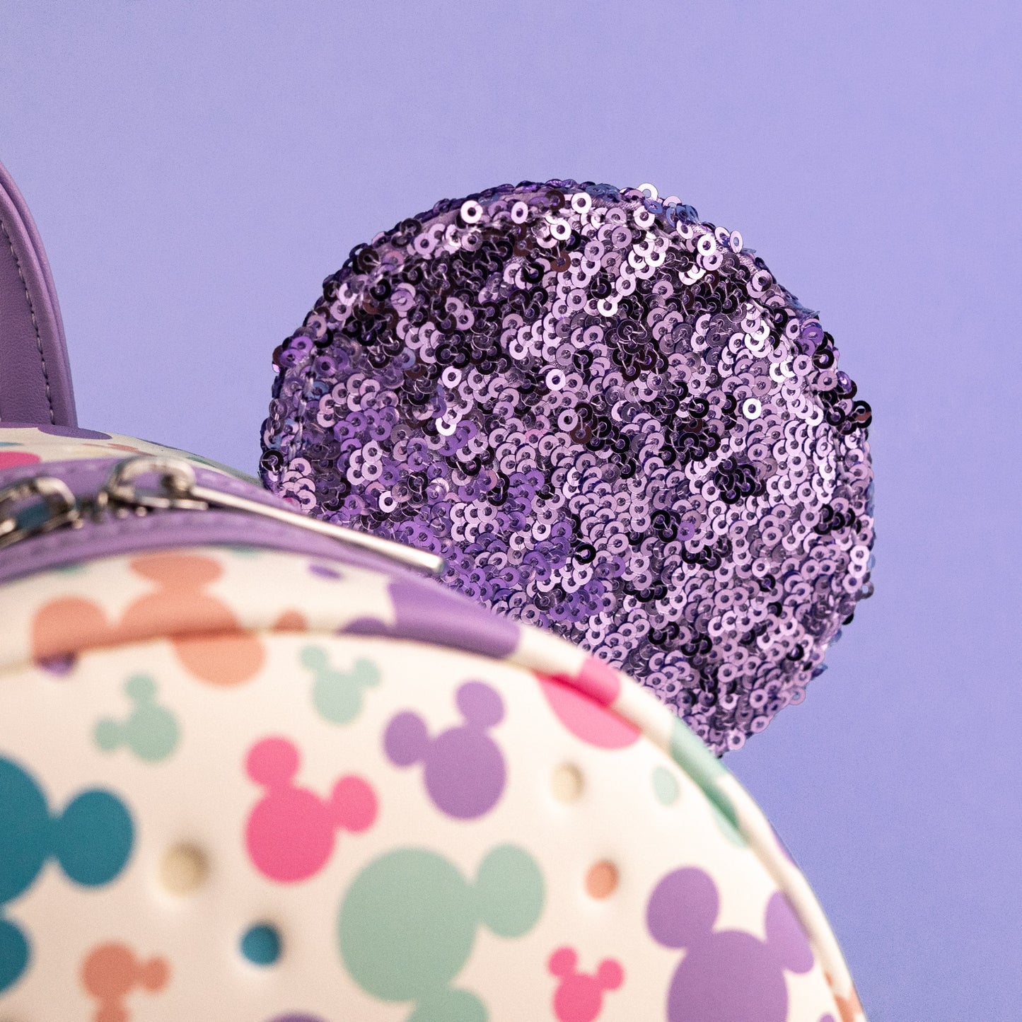Loungefly x Disney Mickey Mouse Pastel AOP Sequin Mini Backpack