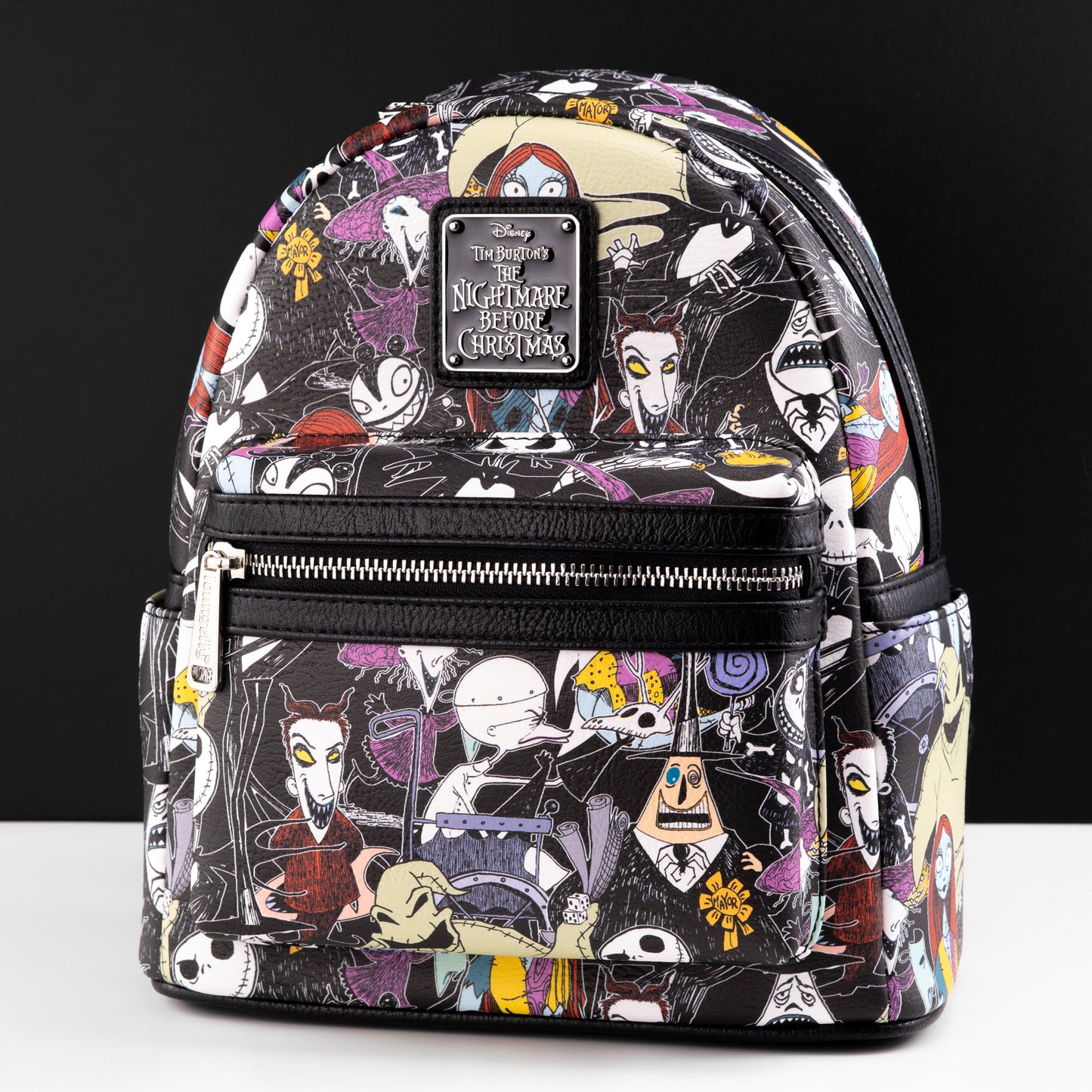 Loungefly x Disney The Nightmare Before Christmas Character All Over Print Mini Backpack