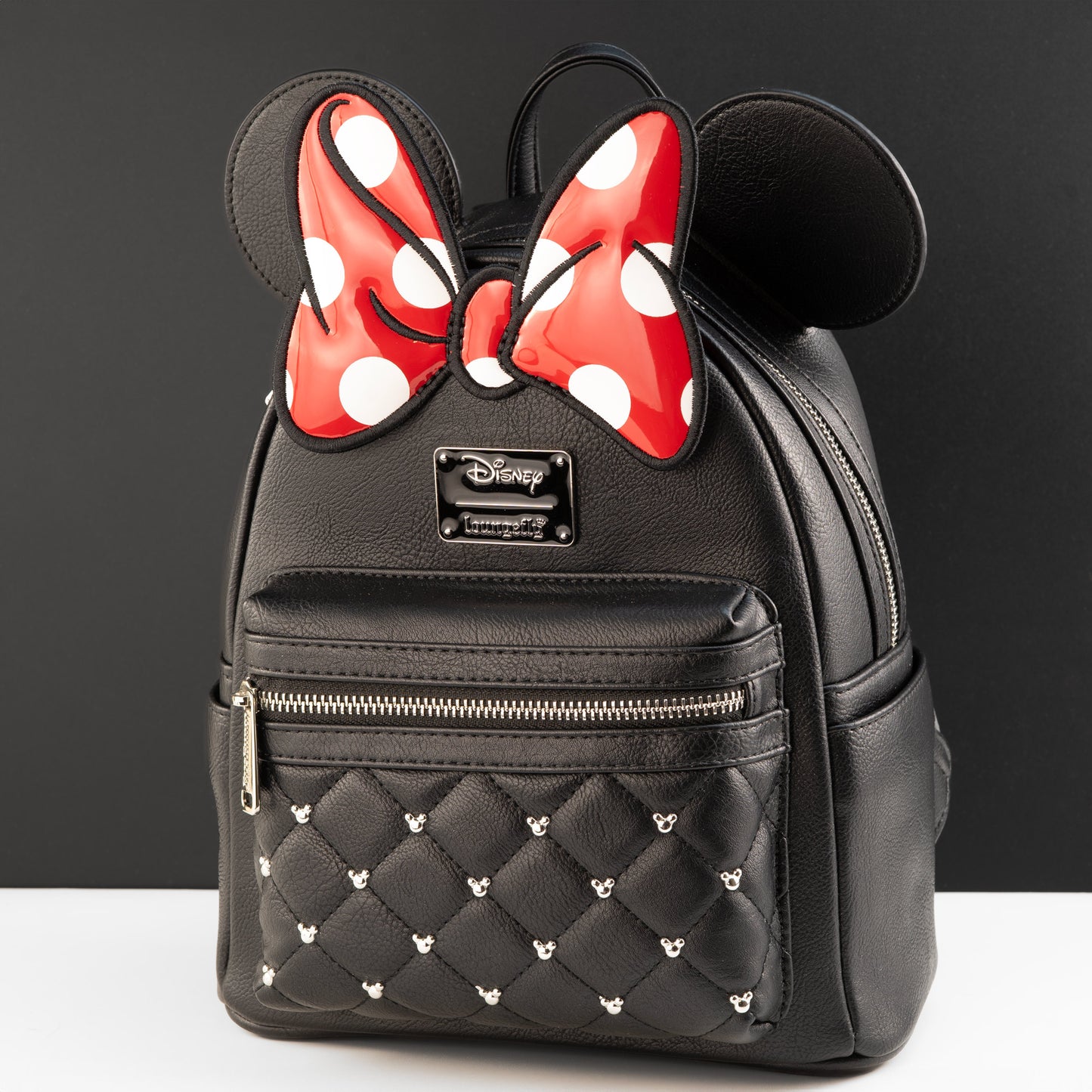 Loungefly x Disney Minnie Mouse Quilted Polka Dot Bow Mini Backpack