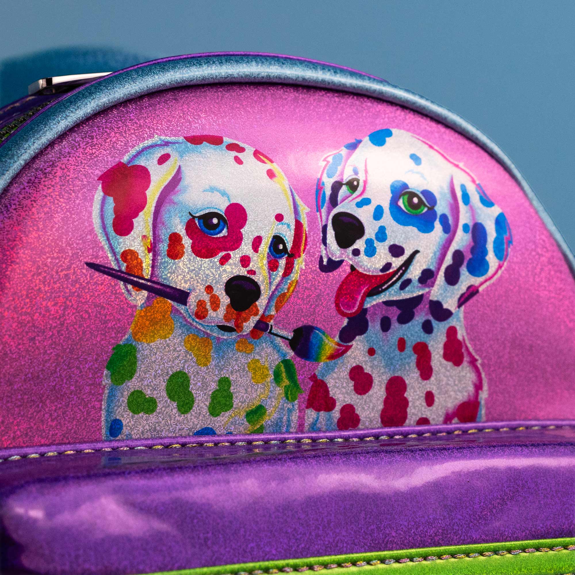 Loungefly x Lisa Frank Glitter Colour Block Mini Backpack
