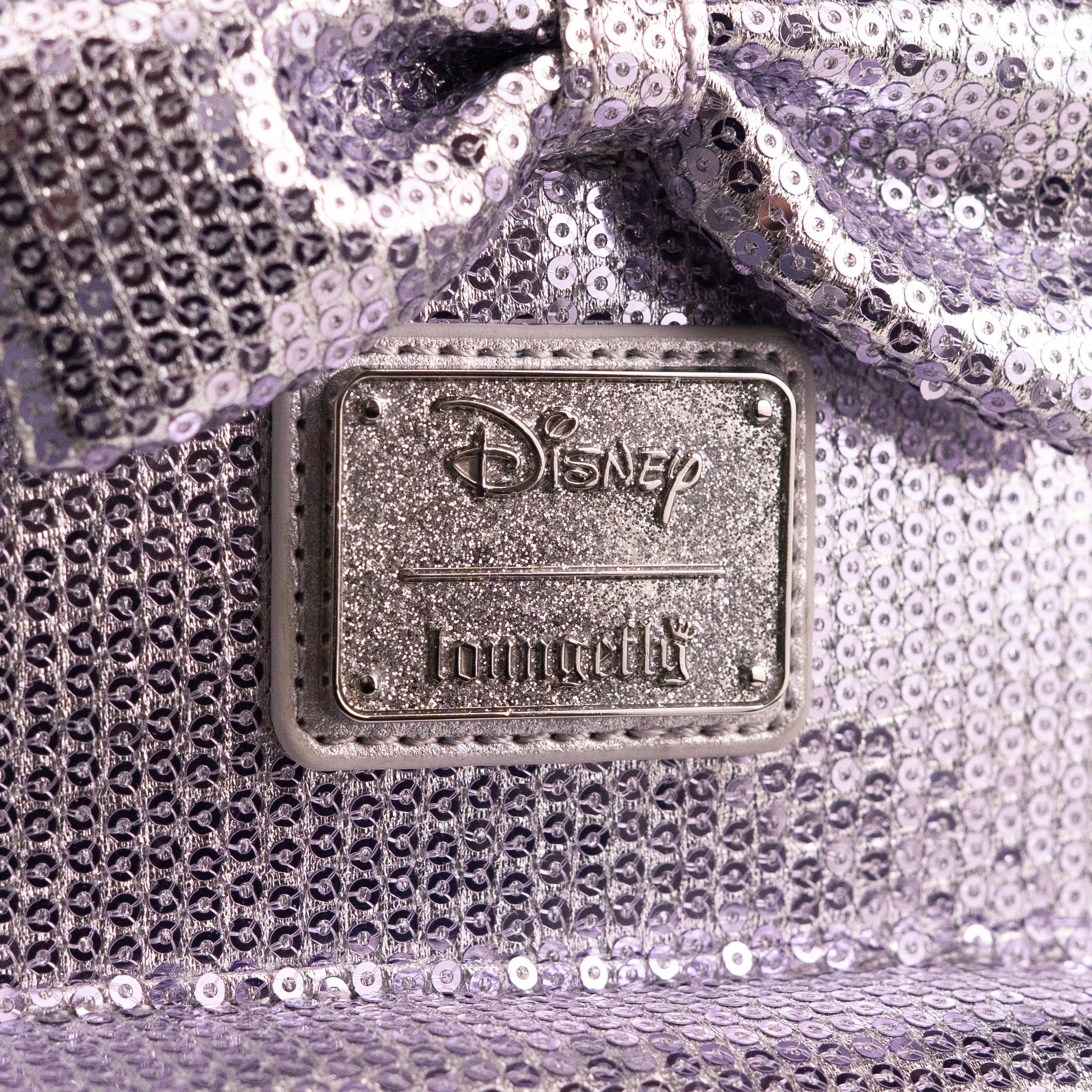 Loungefly x Disney Minnie Mouse Silver Sequin Mini Backpack