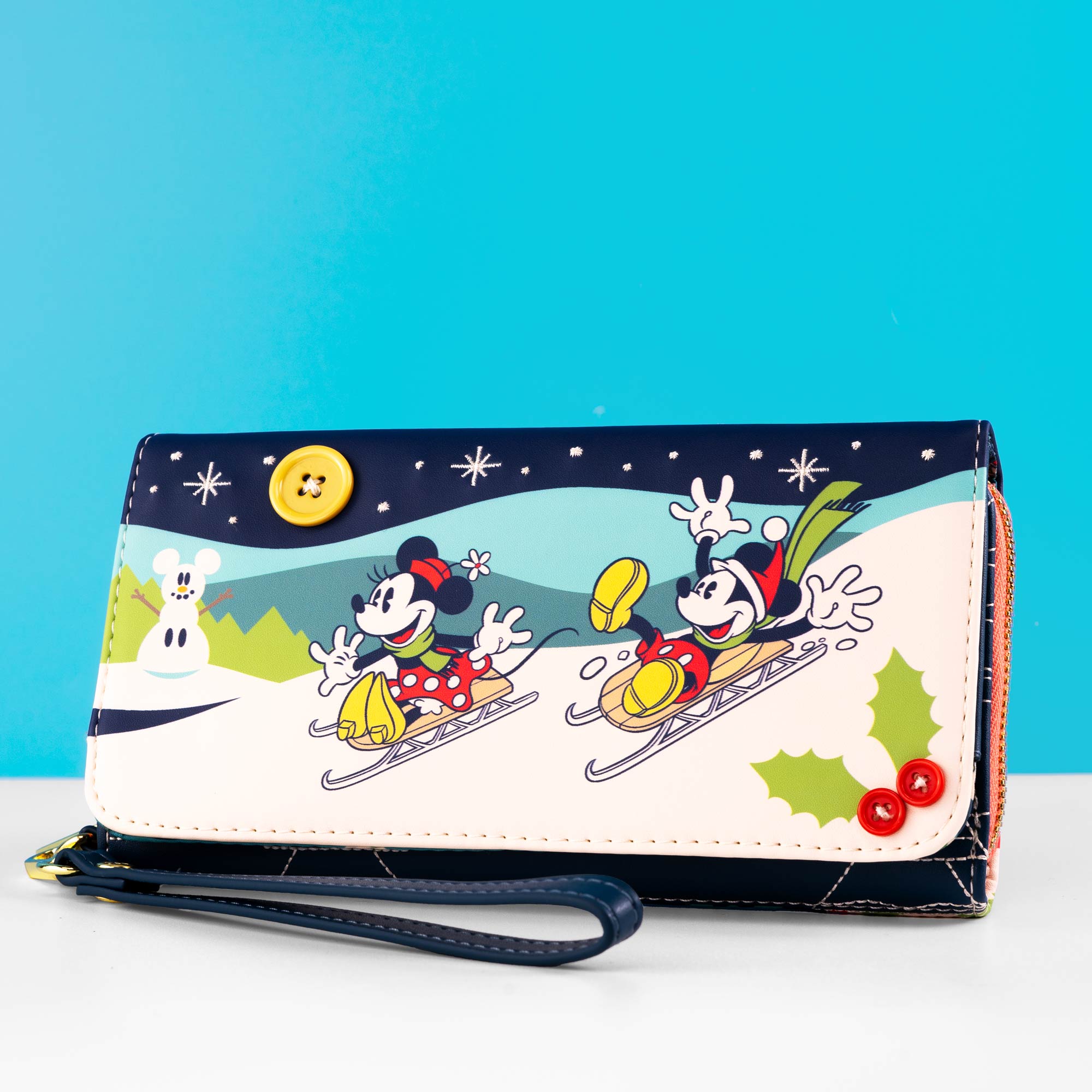 Loungefly x Disney Mickey and Minnie Holiday Flap Wallet