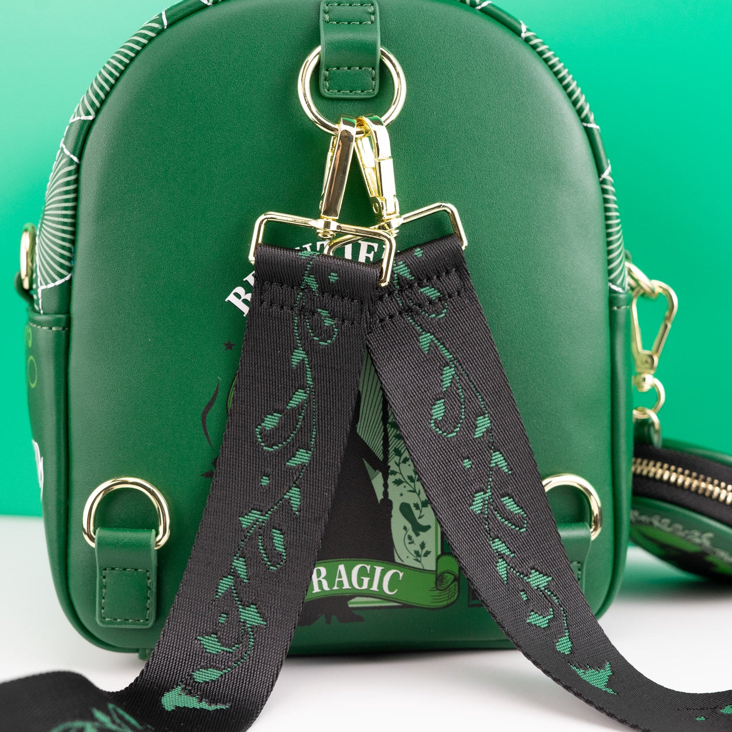Loungefly x Wicked Elphaba Green Convertible Mini Backpack