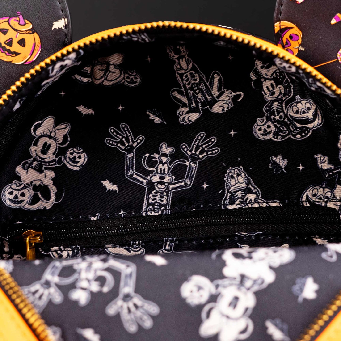 Loungefly x Disney Mickey & Minnie GITD Skeletons Mini Backpack