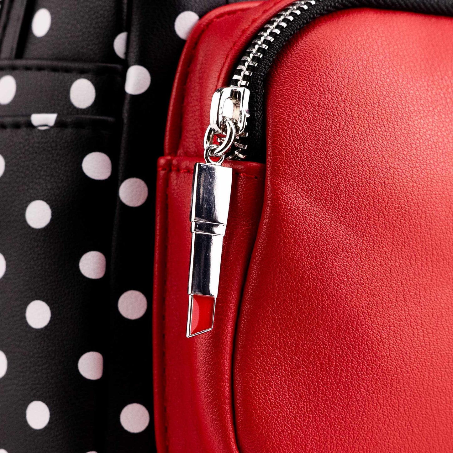 Loungefly x Disney Minnie Mouse Black & White Polka Dot Cosplay Mini Backpack