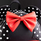 Loungefly x Disney Minnie Mouse Black & White Polka Dot Cosplay Mini Backpack