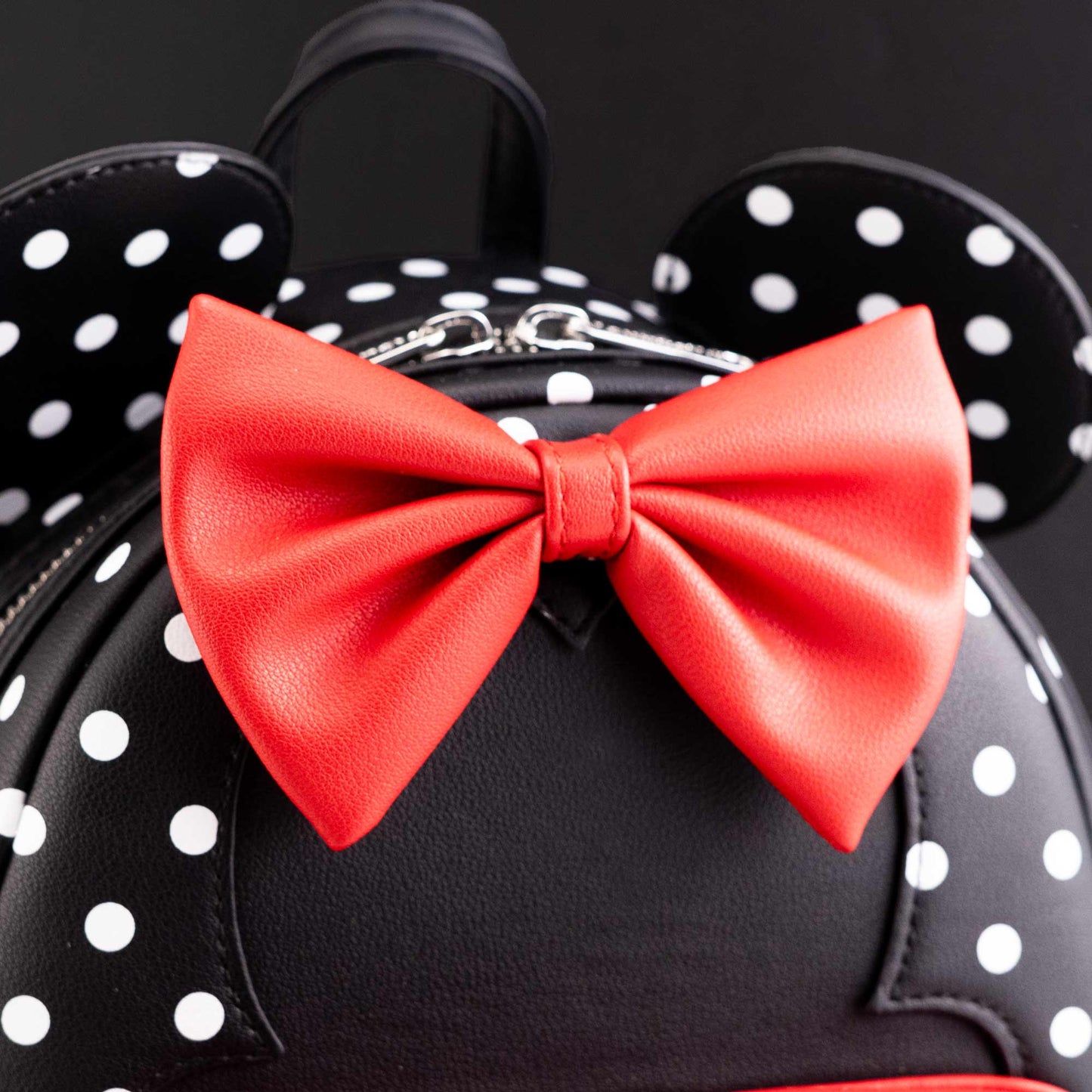 Loungefly x Disney Minnie Mouse Black & White Polka Dot Cosplay Mini Backpack