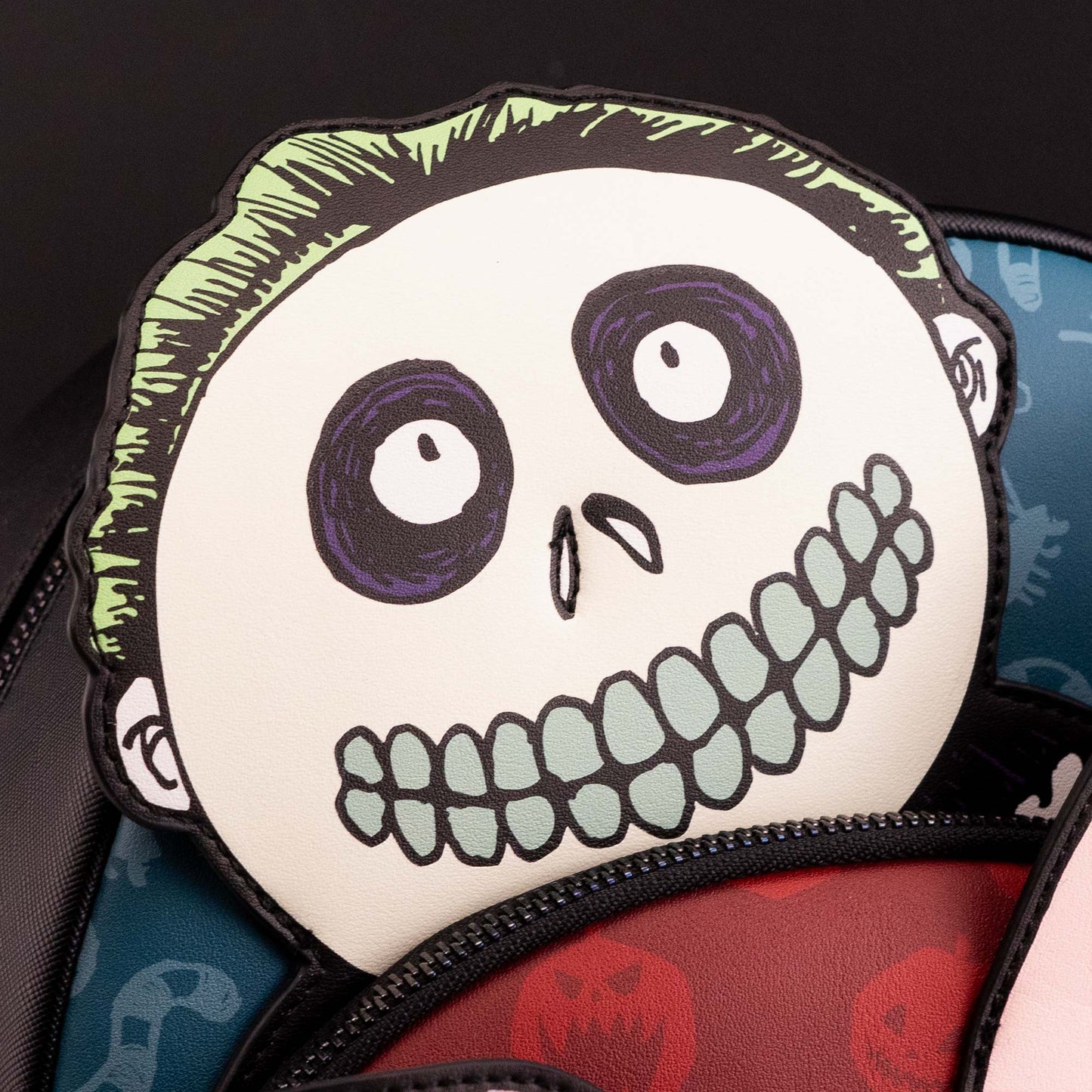 Loungefly x Disney The Nightmare Before Christmas Lock Shock Barrel Triple Pocket Mini Backpack