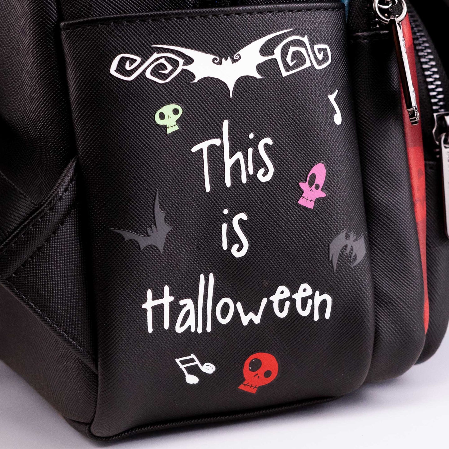 Loungefly x Disney The Nightmare Before Christmas Lock Shock Barrel Triple Pocket Mini Backpack