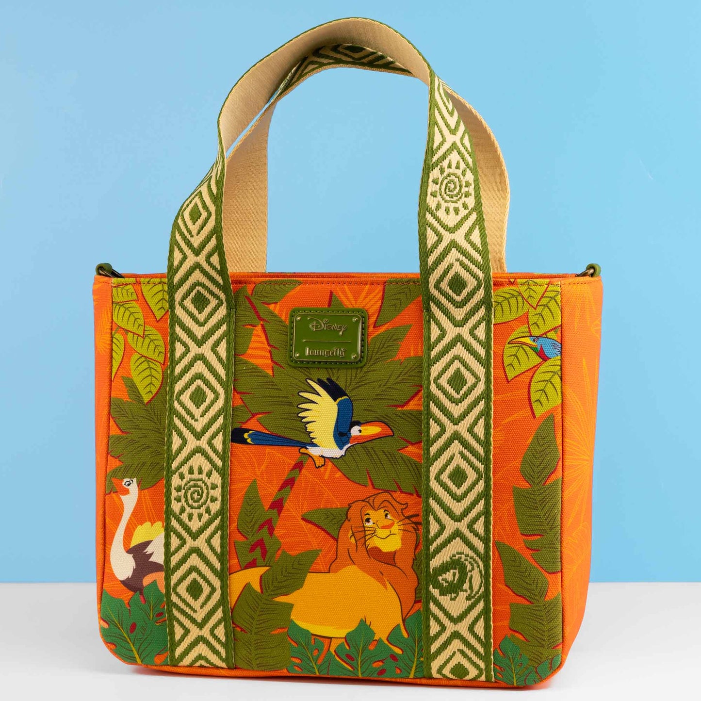 Loungefly x Disney Lion King Animals Canvas Crossbody Tote Bag