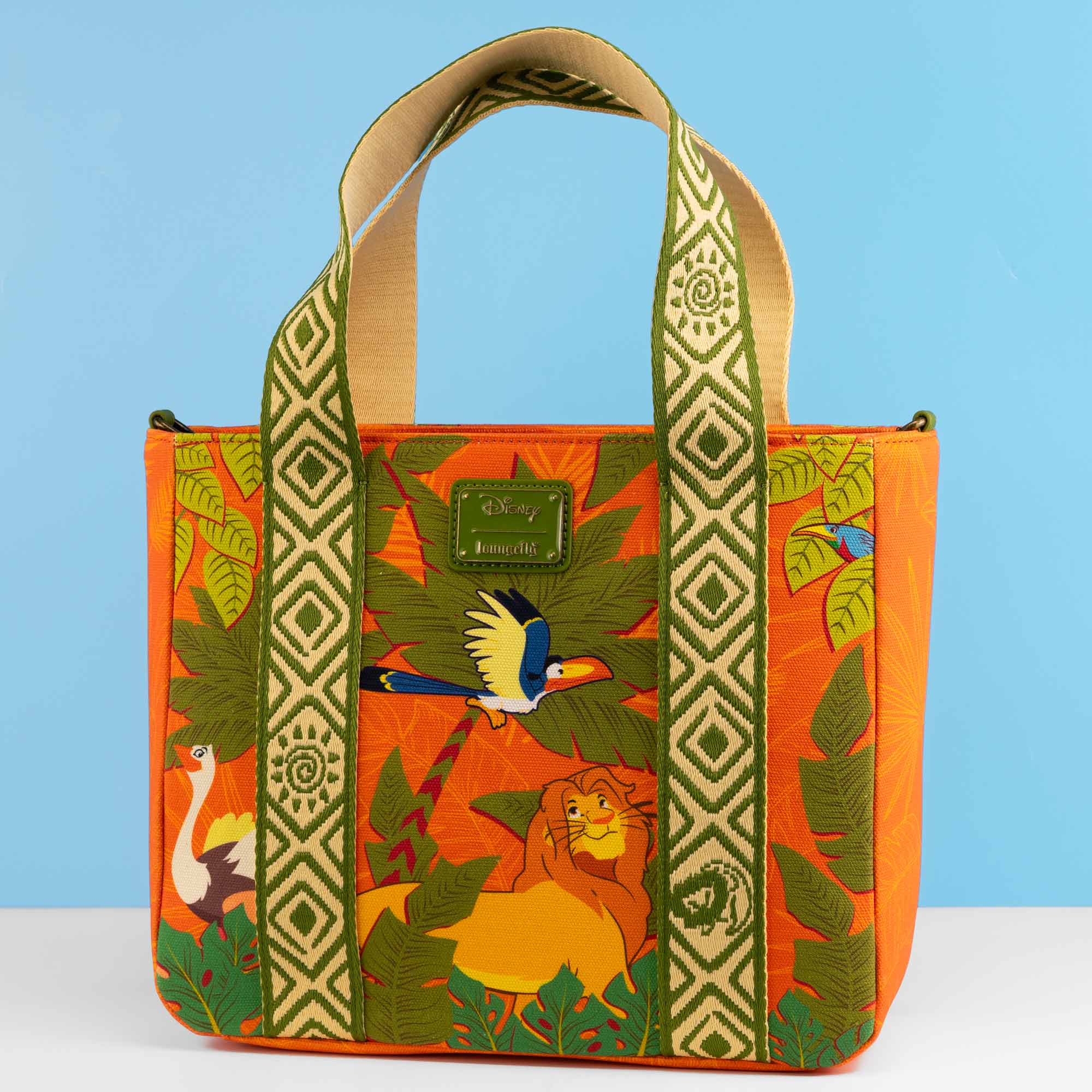 Loungefly x Disney Lion King Animals Canvas Crossbody Tote Bag