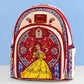 Loungefly x Disney Beauty and the Beast Belle Red Stained Glass Mini Backpack