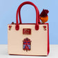 Loungefly x Disney Beauty & Beast Belle Red Stained Glass Mini Crossbody Tote