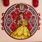 Loungefly x Disney Beauty & Beast Belle Red Stained Glass Mini Crossbody Tote