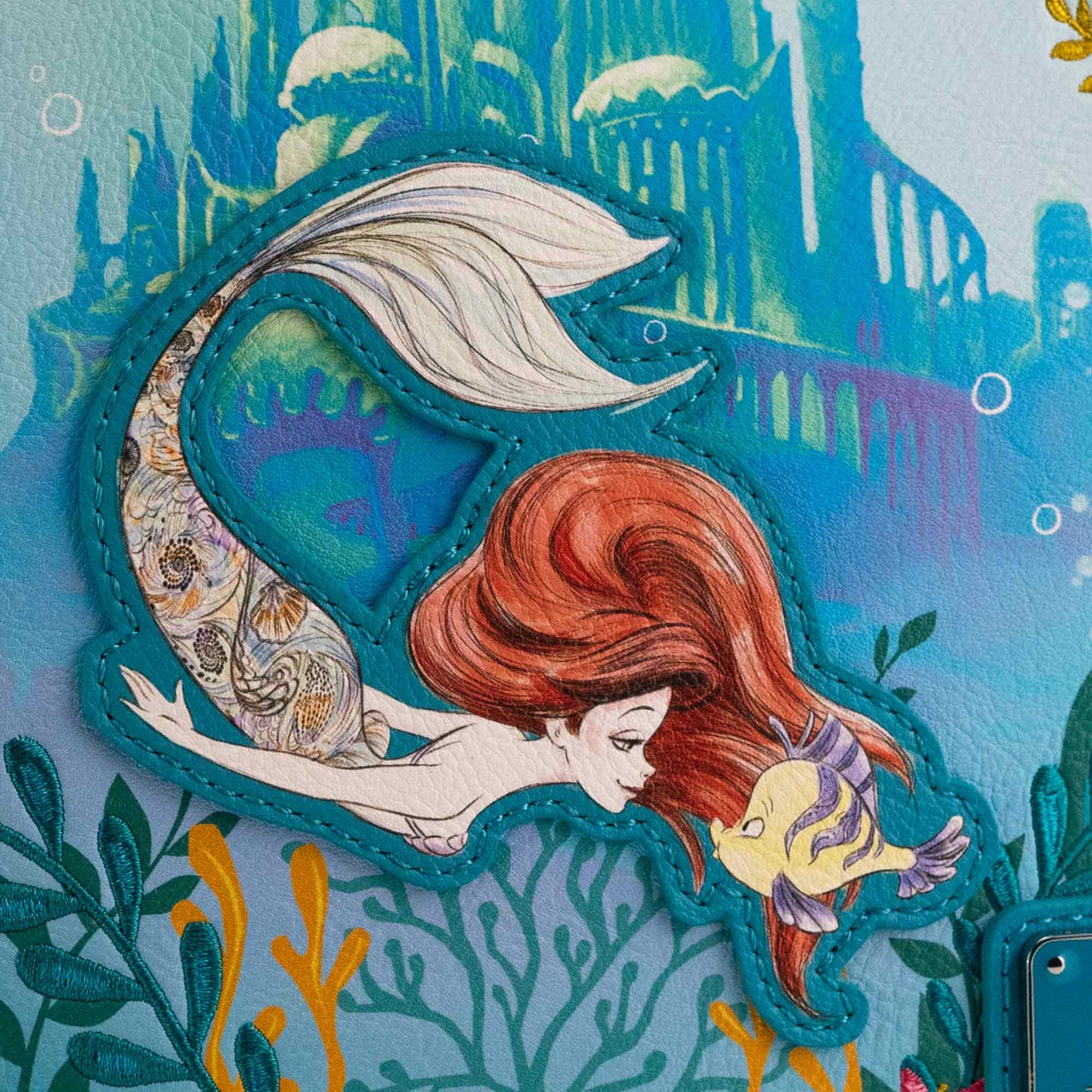 Loungefly x Disney Ariel Floral Kisslock Mini Backpack