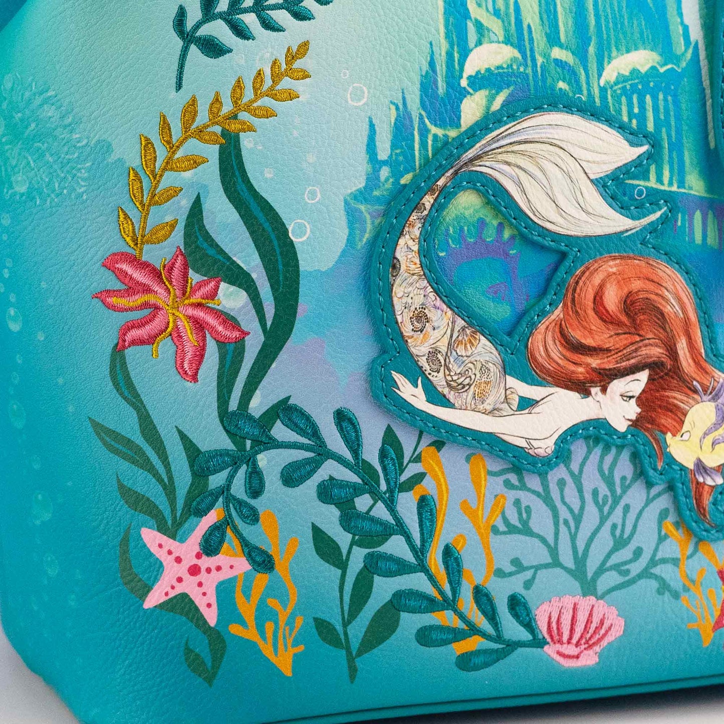 Loungefly x Disney Ariel Floral Kisslock Mini Backpack