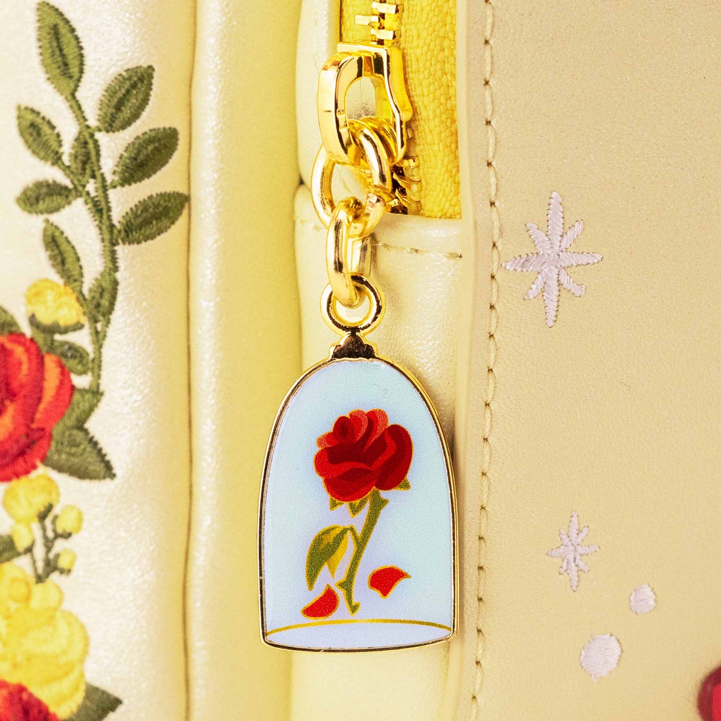 Loungefly x Disney Beauty & The Beast Shimmer Rose Mini Backpack