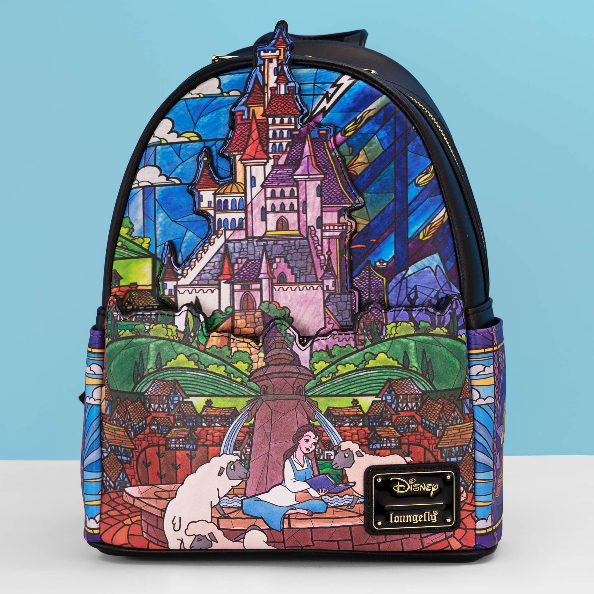 Loungefly x Disney Beauty and the Beast Belle Castle Mini Backpack