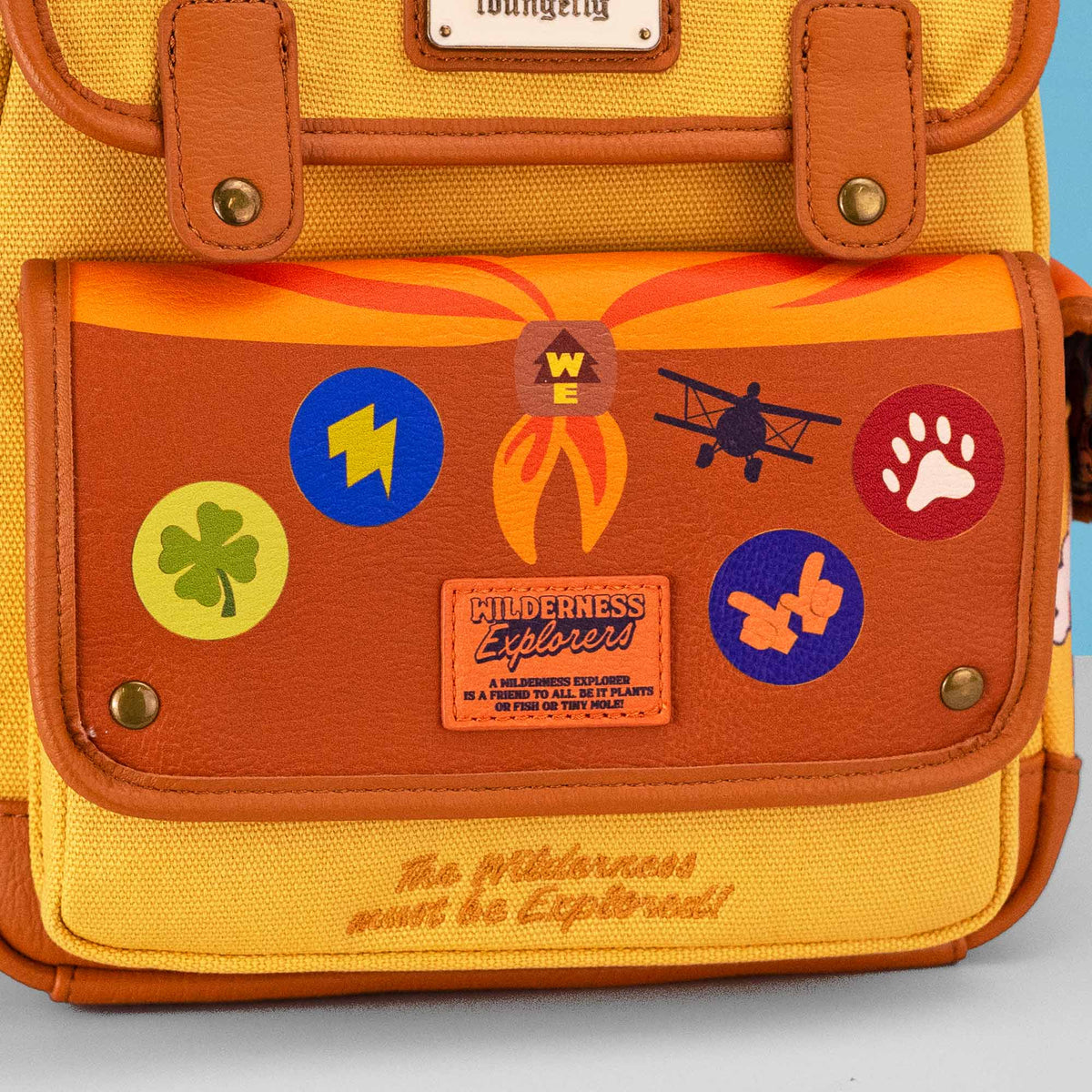Loungefly x Pixar Up Russell Wilderness Explorer Patches Mini Backpack