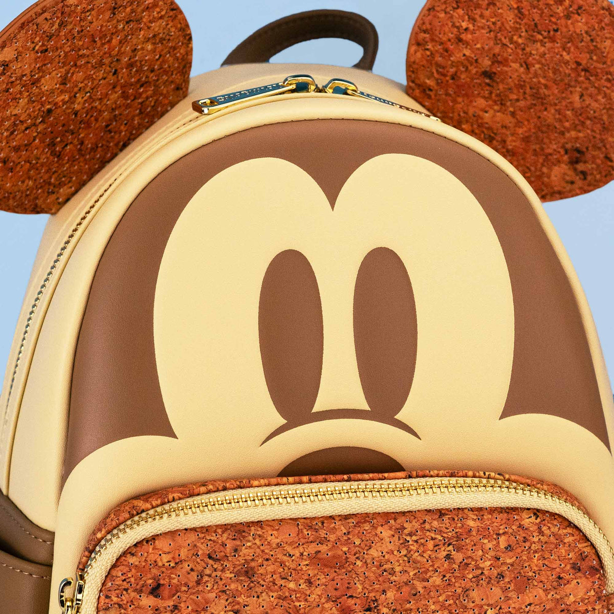 Loungefly x Disney Mickey Mouse Brown Cork Cosplay Pin Trader Mini Backpack