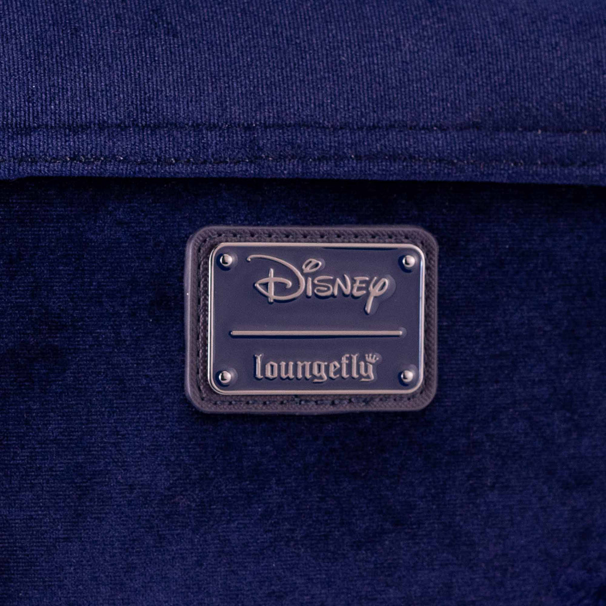 Loungefly x Disney Minnie Cosplay Navy Velvet with Pearls Handbag