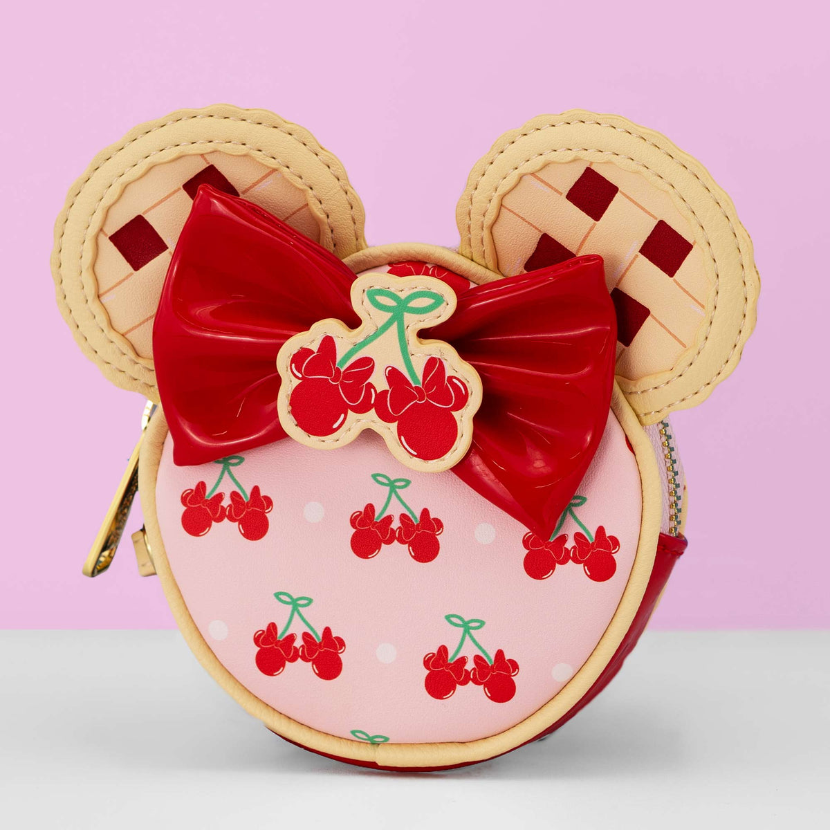 Loungefly x Disney Minnie Mouse Cherry Pie Ears Figural Coin Purse