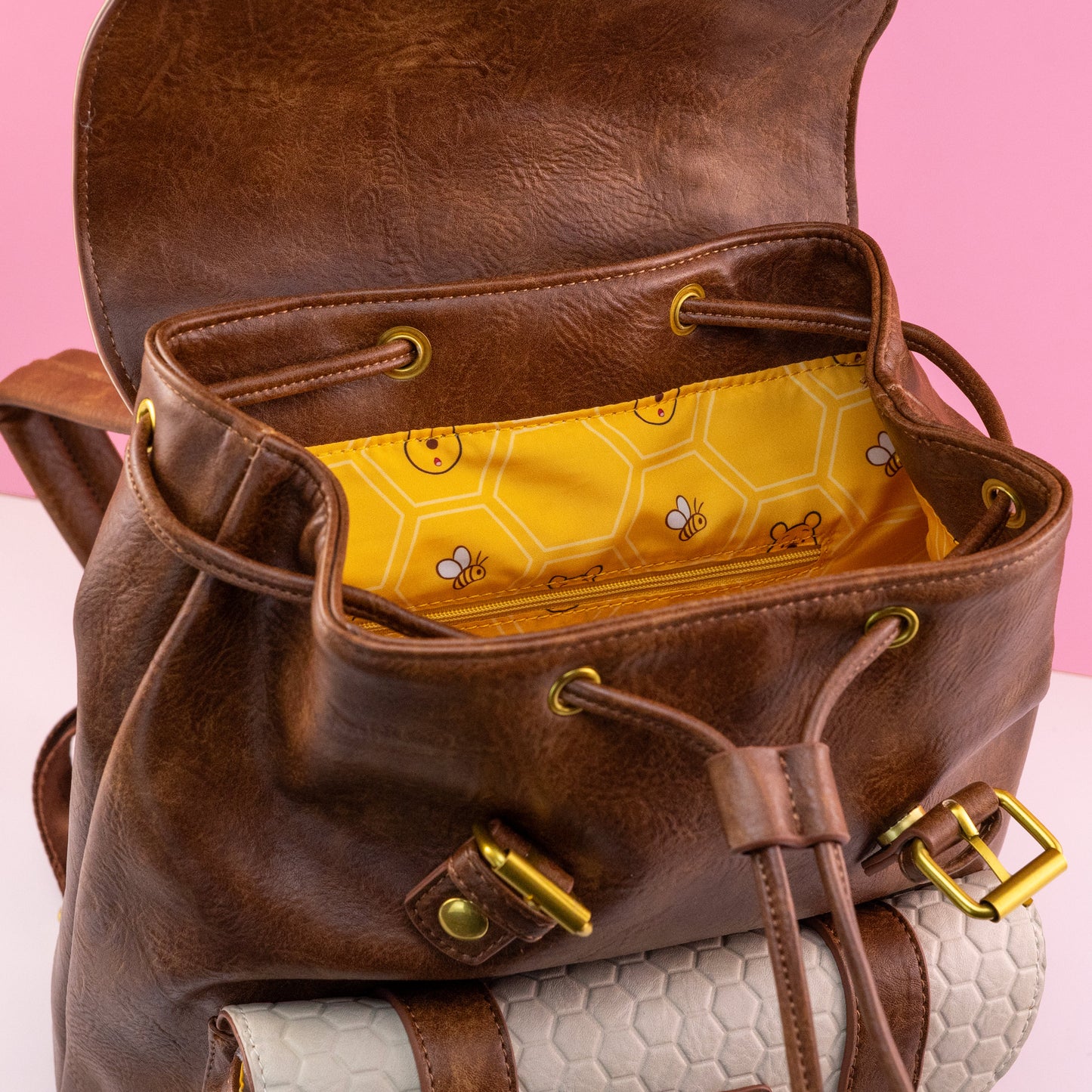 Loungefly x Disney Winnie the Pooh Honeycomb Flap Mini Backpack