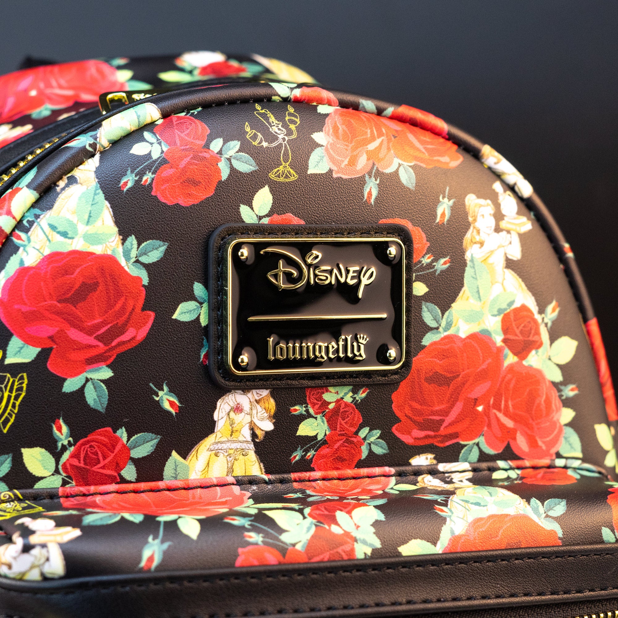 Loungefly x Disney Beauty and the Beast Belle Roses Mini Backpack