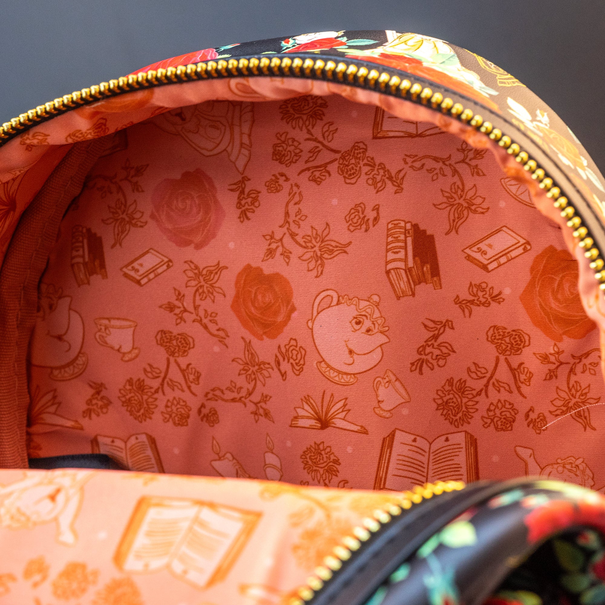 Loungefly x Disney Beauty and the Beast Belle Roses Mini Backpack