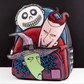 Loungefly x Disney The Nightmare Before Christmas Lock Shock Barrel Triple Pocket Mini Backpack