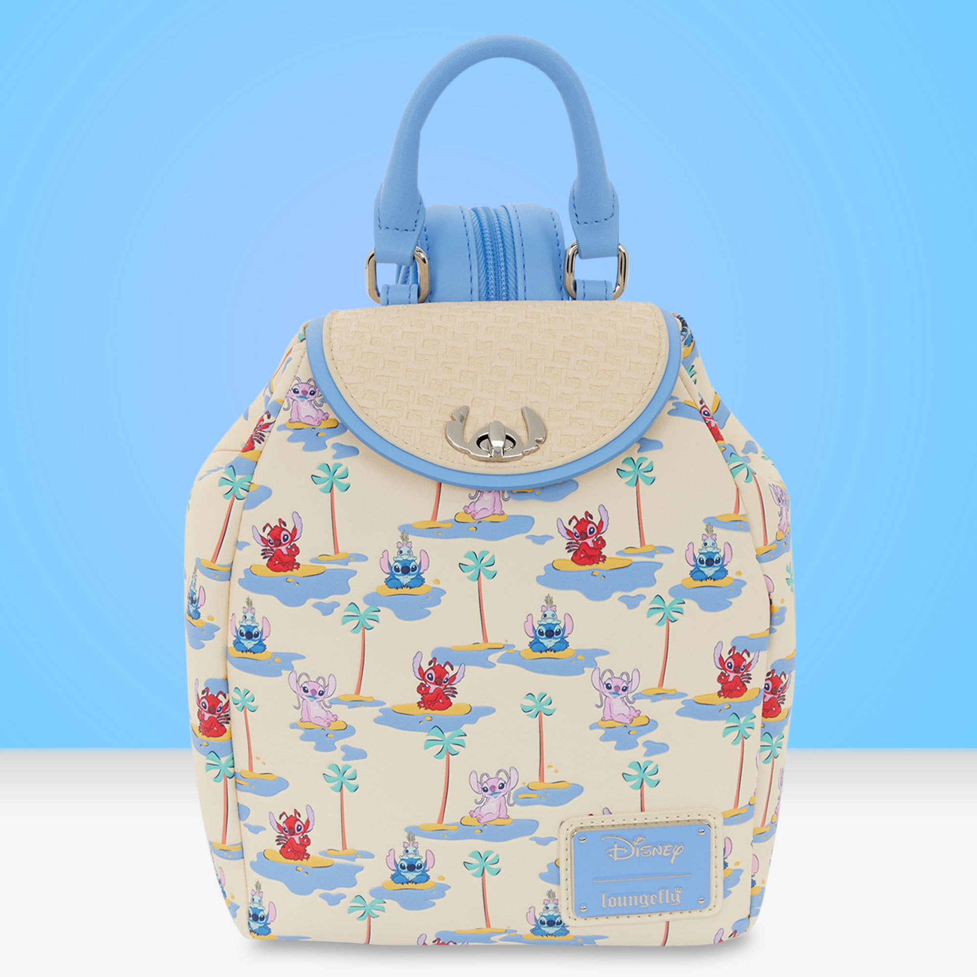Loungefly x Disney Lilo & Stitch Stitch, Angel, & Leroy Micro Mini Backpack