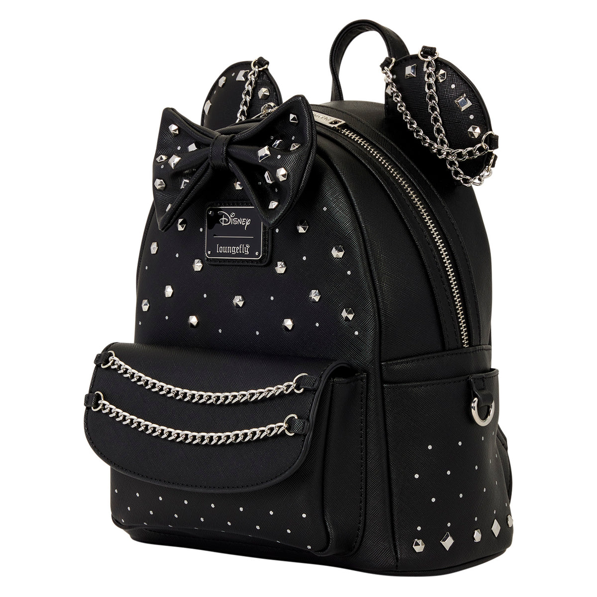 Loungefly x Disney Minnie Mouse Studs & Chains Mini Backpack
