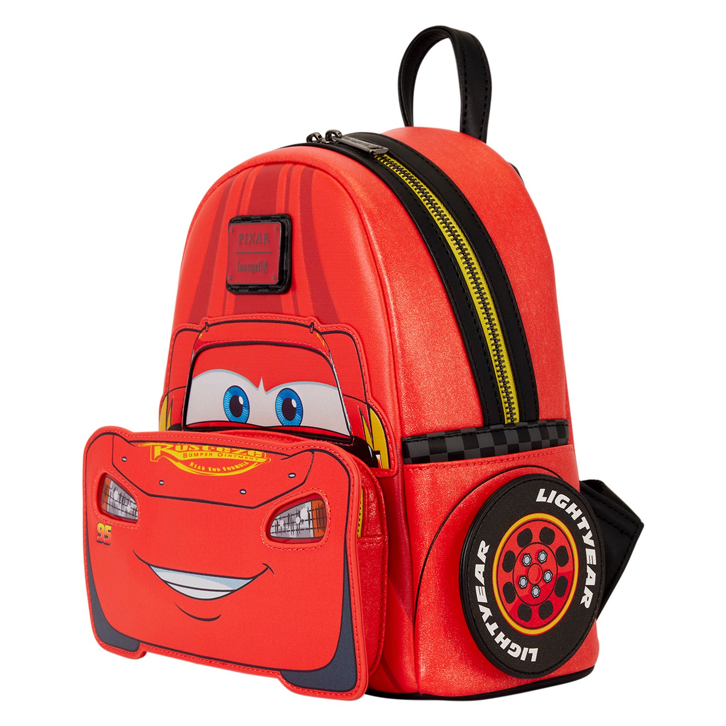 Loungefly x Disney Pixar Cars 20th Anniversary Lightning McQueen Metallic Light-Up Mini Backpack