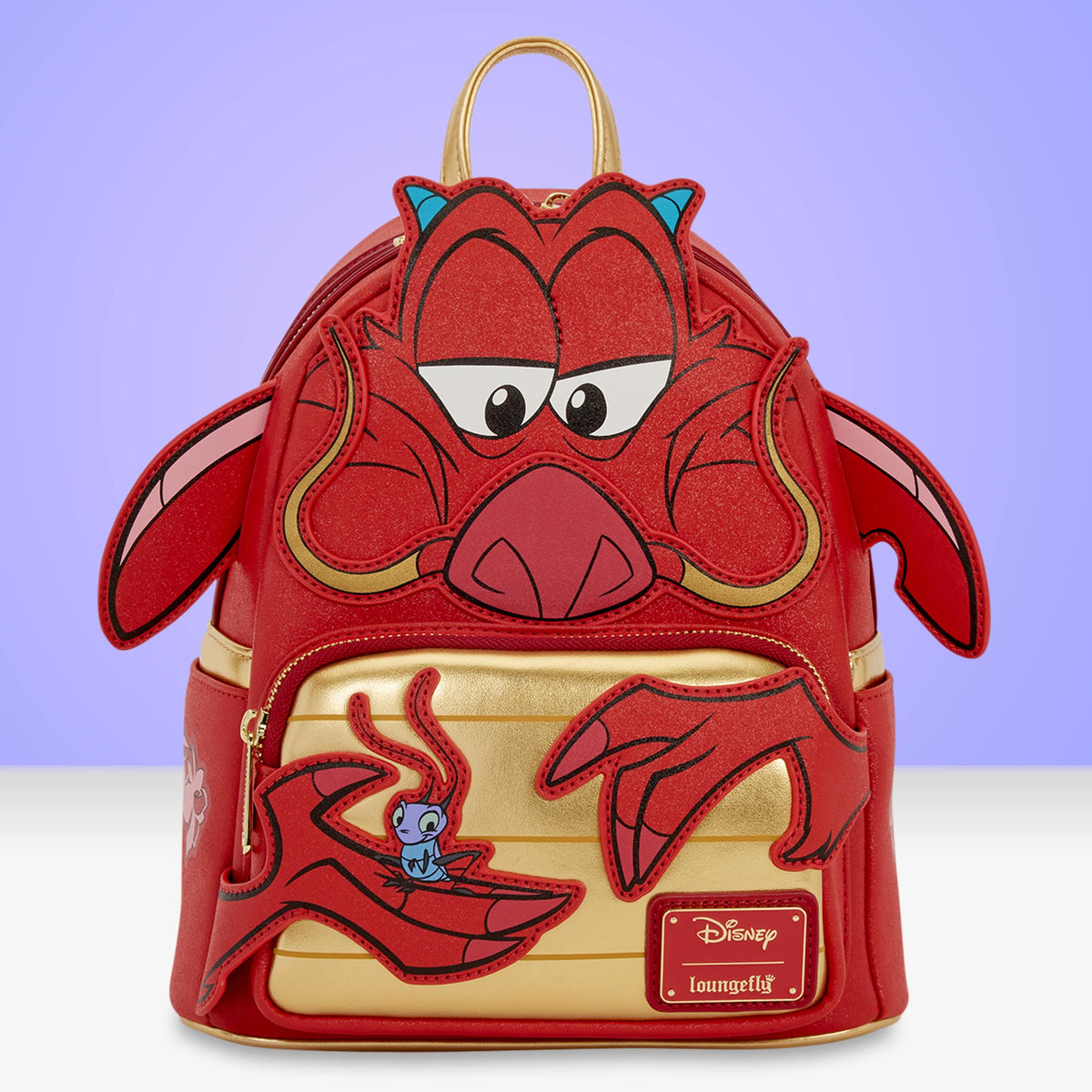 Loungefly x Disney Mulan Mushu Glitter Cosplay Mini Backpack