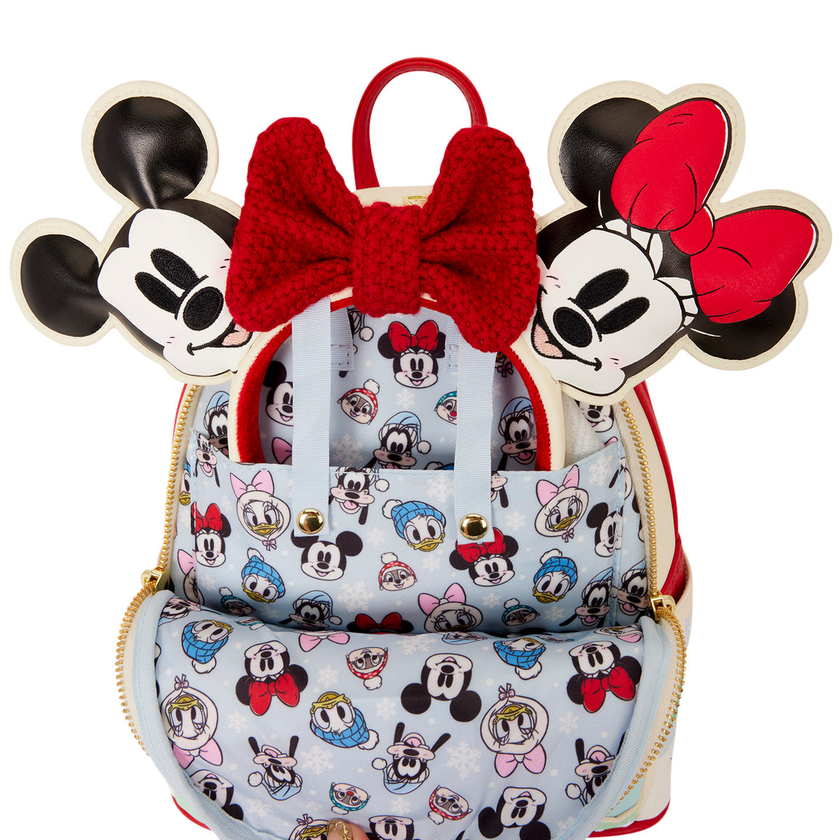 Loungefly x Disney Mickey & Friends Ice Skating Mini Backpack with Headband Holder