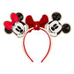 Loungefly x Disney Mickey & Minnie Knit Bow Holiday Ear Headband